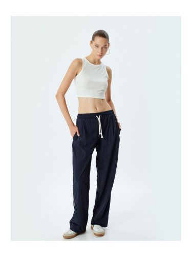 Koton Parachute Trousers with Tie Waist and Pocket Detail