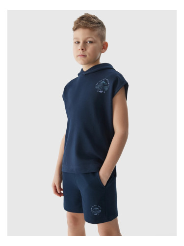Boys' Sleeveless Hoodie 4F - Dark Blue