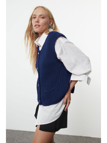 Trendyol Indigo Crew Neck Fitted Vest