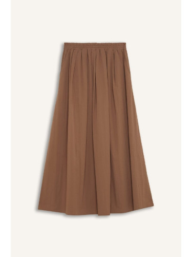 DEFACTO A Cut Normal Waist Basic Straight Flared Maxi Skirt