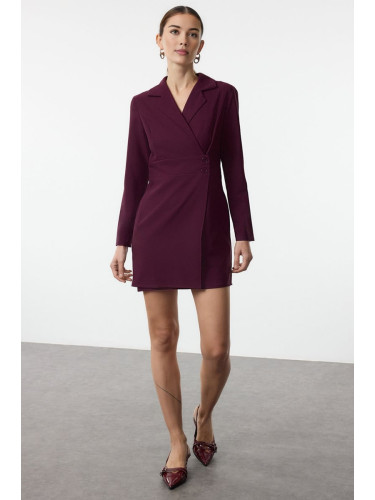 Trendyol Plum Plain Mini Woven Dress