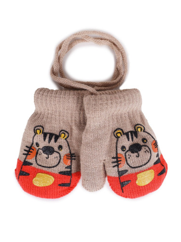 Yoclub Kids's Gloves RED-0117C-A61A-002