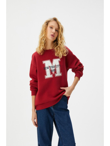 Koton Women's Burgundy Sweatshirt