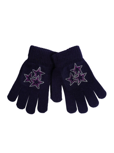 Yoclub Kids's Gloves RED-0216G-A250-003 Navy Blue