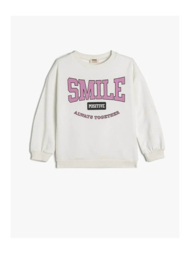 Koton Girl Sweatshirt Ecru