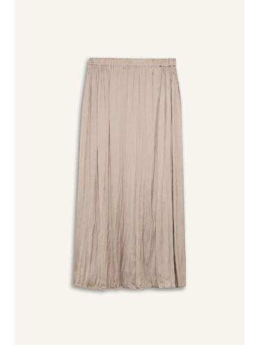 DEFACTO A Cut Basic Plain Satin Maxi Skirt