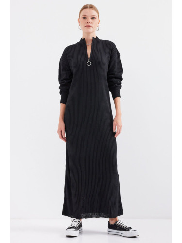 Bigdart 15839 Full-length Knitwear Dress - Black