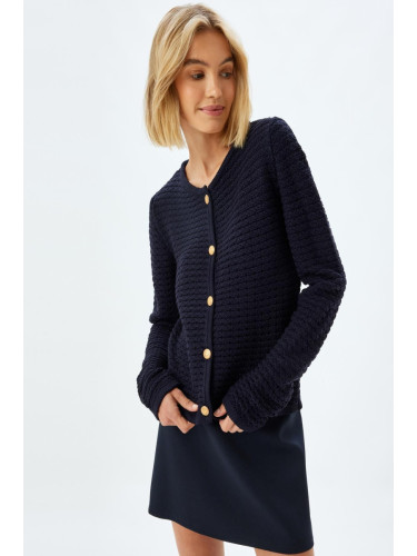 Koton Navy Blue Women's Cardigan