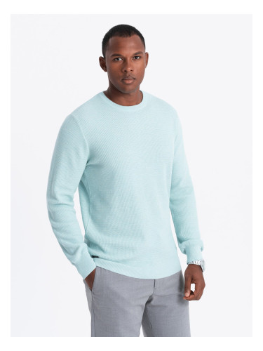 Ombre Men's mélange structured knit sweater - mint