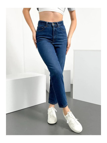 74092 Dewberry Hlt Mom Jeans High Waist Women Jeans-DARK BLUE