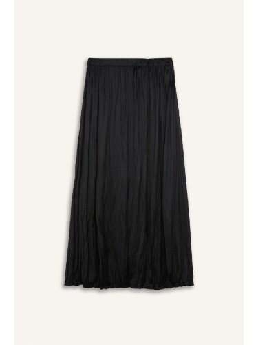 DEFACTO A Cut Basic Plain Satin Maxi Skirt