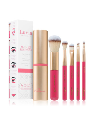 Luvia Cosmetics Prime Vegan Anniversary комплкет четки с калъф(пътническа)