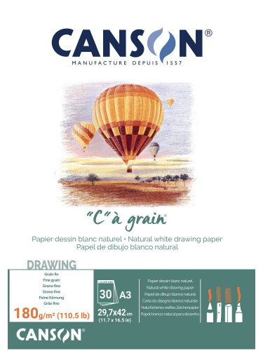 Canson Pad Càgrain Скицник A3 180 g White