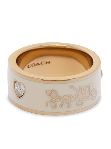 Пръстен Coach Enamel Horse & Carriage Band Ring 37479034GLD100 Златист