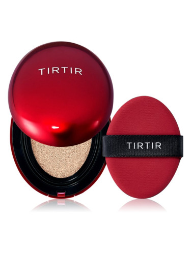 TIRTIR Mask Fit Red Cushion Mini дълготраен грим в гъбичка с висока UV защита цвят 21C Cool Ivory 4.5 гр.