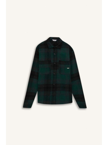 DEFACTO Relax Fit Plaid Lumberjack Long Sleeve Shirt Jacket