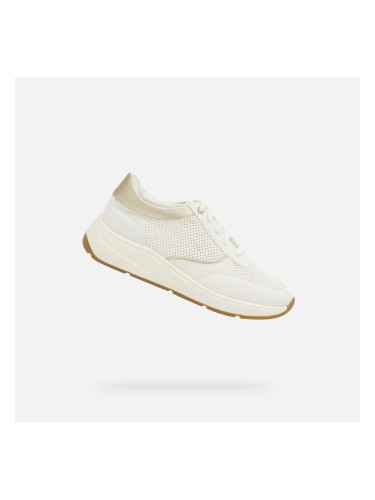 White women's sneakers Geox Cristael - Women's