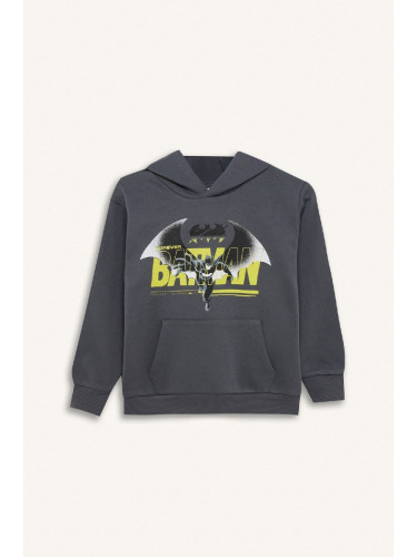 DEFACTO Boy Batman Regular Fit Crew Neck Thick Sweatshirt Fabric Sweatshirt