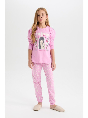 DEFACTO Girls Regular Fit 2-Piece Pajama Set