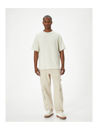 Koton Cargo Pocket Trousers Buttoned Wide Leg