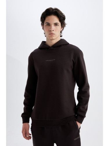 DEFACTO Regular Fit Hooded Printed Sweatshirt