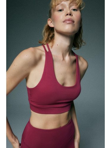 DEFACTO Fit Crew Neck Printed Sports Bra