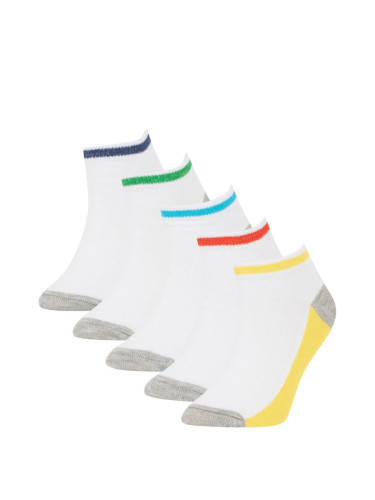 DEFACTO Boys' 5 Piece Cotton Booties Socks