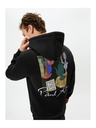 Koton Paul Klee Hooded Sweat Kangaroo Pocket Licensed Printed on the Back