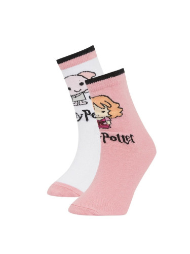 DEFACTO Girls Harry Potter 2-Piece Cotton Long Socks