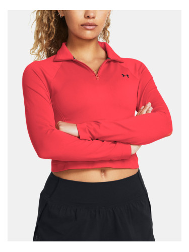 Under Armour Vanish Seamless 1/4 Zip Crop T-shirt Cherven