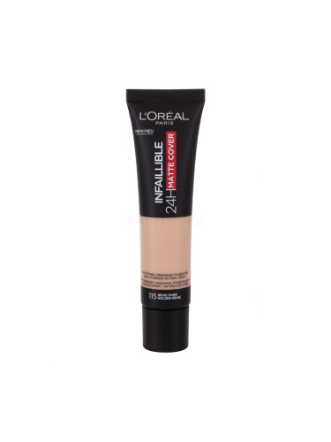 L'Oréal Paris Infaillible 24H Matte Cover Фон дьо тен за жени 30 ml Нюанс 115 Golden Beige