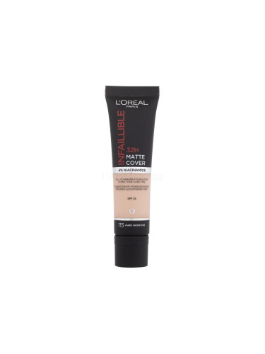 L'Oréal Paris Infaillible 32H Matte Cover SPF25 Фон дьо тен за жени 30 ml Нюанс 115 Warm