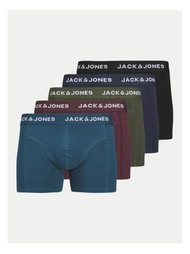 Jack&Jones Комплект 5 чифта боксери Solid 12259076 Цветен