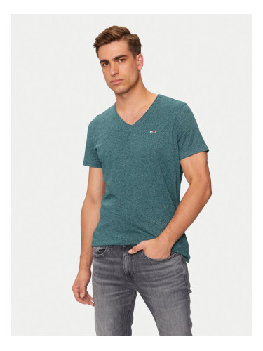 Tommy Jeans Тишърт Jaspe DM0DM09587 Зелен Slim Fit