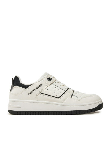 Tommy Jeans Сникърси Tjm Basket Retro Cupsole Wl EM0EM01464 Бял