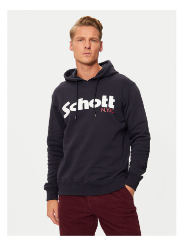 Schott NYC Суитшърт SWHOOD Тъмносин Regular Fit