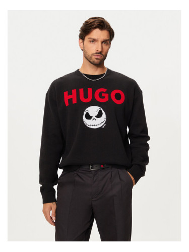 Hugo Пуловер Selm 50528298 Черен Regular Fit