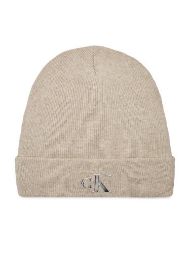 Calvin Klein Jeans Шапка Minimal Monogram Beanie K60K611542 Сив