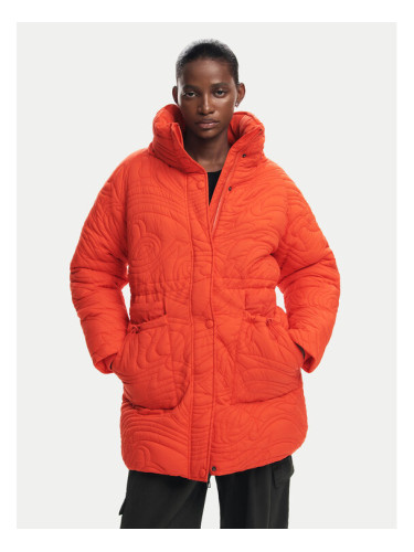 Desigual Зимно яке Aarhus 24WWEWAC Оранжев Regular Fit