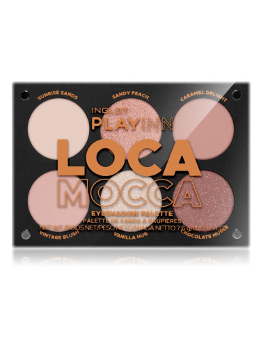 Inglot PlayInn Eyeshadow Palette палитра сенки за очи цвят LOCA MOCCA 7,4 гр.