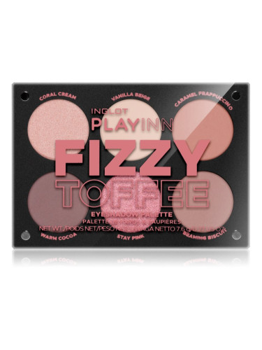 Inglot PlayInn Eyeshadow Palette палитра сенки за очи цвят Fizzy Toffee 7.6 гр.