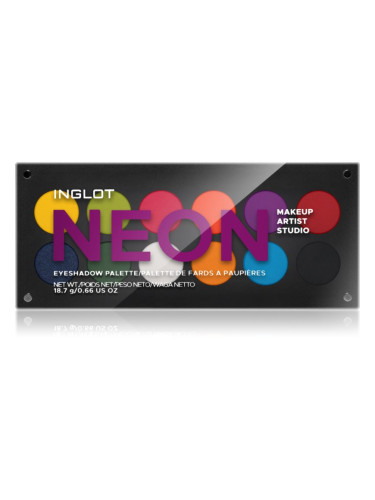 Inglot Makeup Artist Studio Palette палитра сенки за очи цвят NEON 18,7 гр.