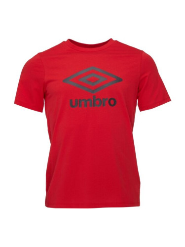 Umbro LARGE LOGO TEE ESSENTIALS Мъжка тениска, червено, размер