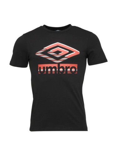 Umbro GLITCH GRAPHIC TEE Мъжка тениска, черно, размер