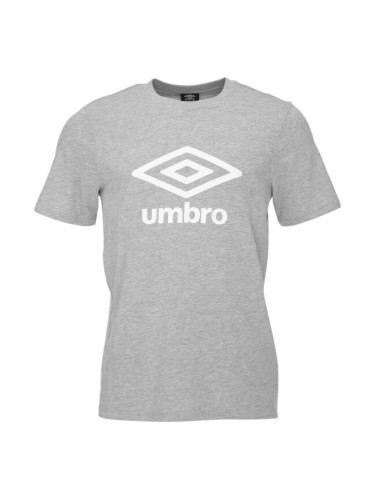 Umbro LARGE LOGO TEE ESSENTIALS Мъжка тениска, сиво, размер