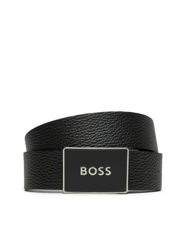 Мъжки колан Boss Icon 50529690 Черен