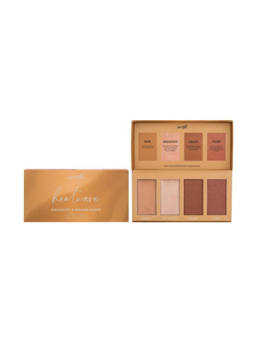 Barry M Heatwave Highlighter & Bronzer Palette Контурираща палитра за жени 14 g