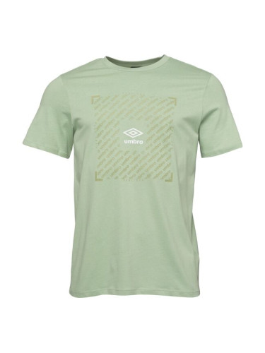 Umbro FTBL BOX GRAPHIC TEE Мъжка тениска, светло-зелено, размер
