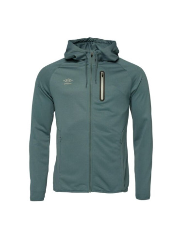 Umbro SPORTSWEAR FULL ZIP HOODIE Мъжки суитшърт с цип, тъмнозелено, размер