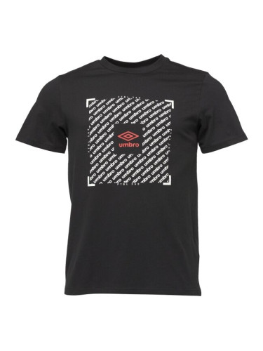 Umbro FTBL BOX GRAPHIC TEE Мъжка тениска, черно, размер